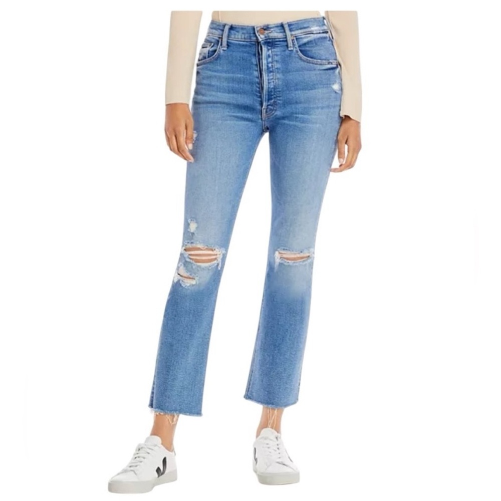 MOTHER The Tripper Ankle Fray Play Like A Pirate Wash 
High Waist Jeans Size 25